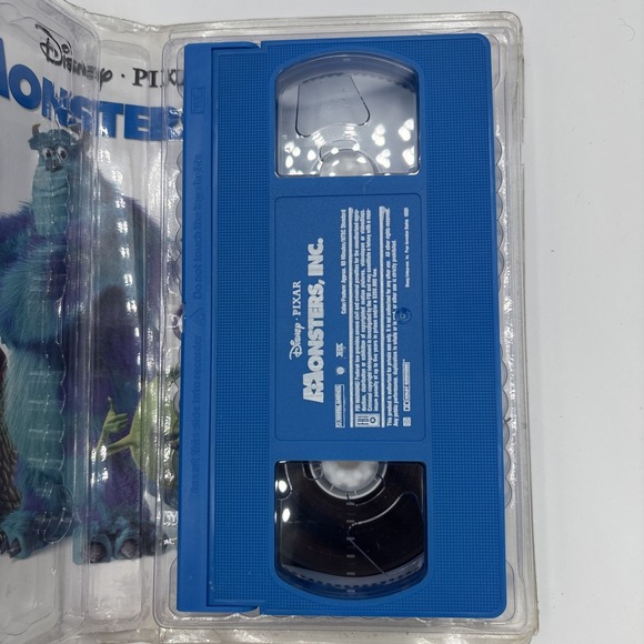Monsters, Inc. VHS, 2002 Rare Blue Tape Edition – Clear Clamshell – Disney Pixar - Picture 5 of 9